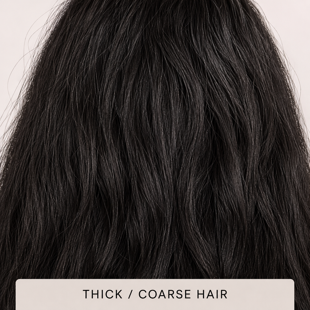 Thick coarse hair